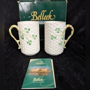 2007 Set of 2 Shamrock Gaelic Coffee Cups In Original Box
